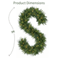 Puleo International 9ft. Warm White LED Artificial Garland - image 6