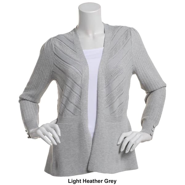 Womens 89th & Madison Mix Solid Cropped Cardigan