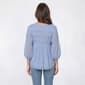 Womens Floral & Ivy 3/4 Sleeve Stripe Pleater Blouse - image 2
