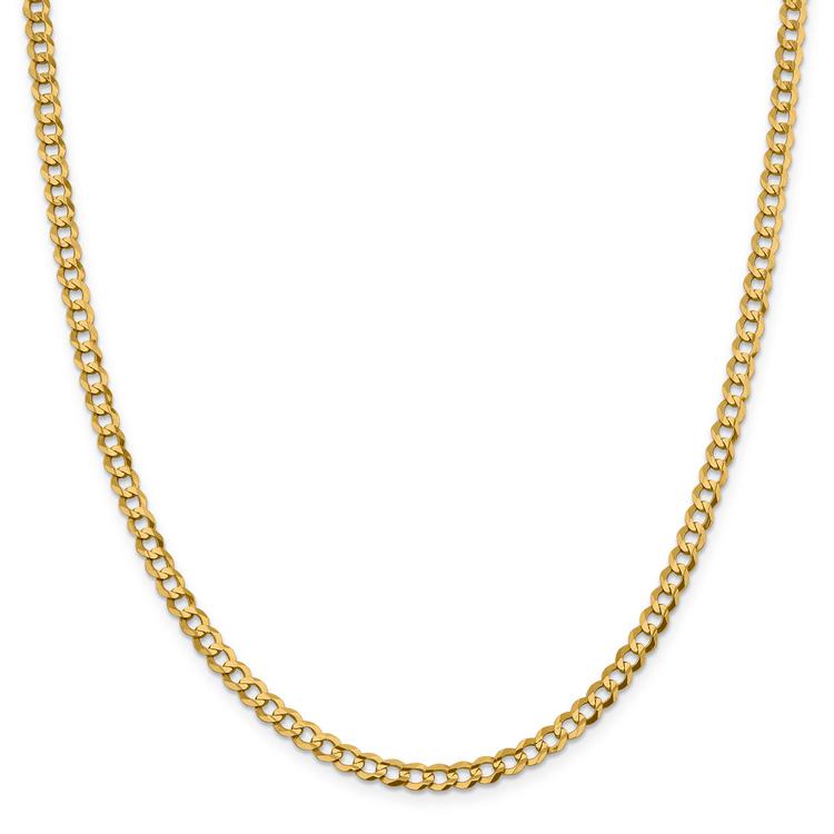 Mens Gold Classics™ 4.7mm. Solid Polished Light Cuban Bracelet