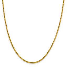Unisex Gold Classics(tm) 2.2mm. 14kt. Semi Solid Franco Necklace