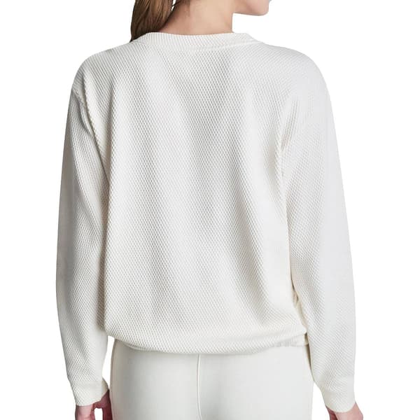 Womens DKNY Sport Long Sleeve Jacquard Knit Tee