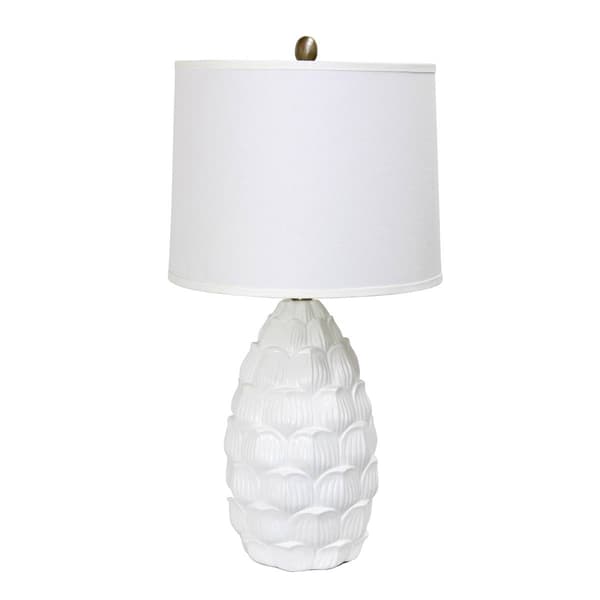 Elegant Designs Resin Table Lamp w/Fabric Shade