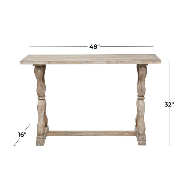 9th & Pike® Brown Wood Farmhouse Console Table