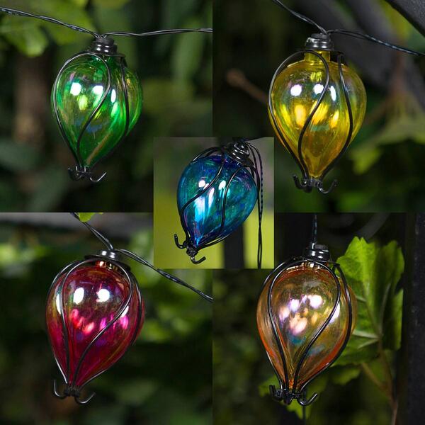 Alpine Solar Colorful Air Balloons LED String Lights