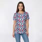 Womens Hasting & Smith Short Sleeve Americana Floral Bloom Tee - image 1