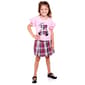 Girls &#40;4-6x&#41; Sweet Butterfly&#40;R&#41; 2pc. Teddy Top & Plaid Skirt Set - image 1