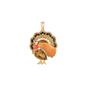 Wearable Art Gold-Tone Turkey Enhancer Pendant - image 1