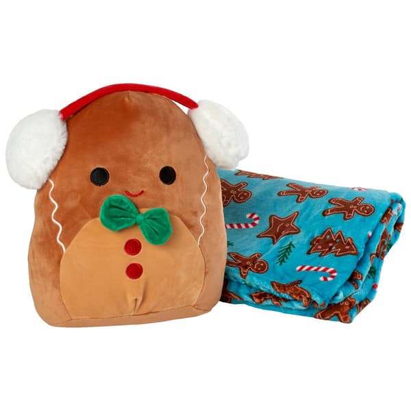 Holiday Home Gingerbread Throw with Pillow Combo