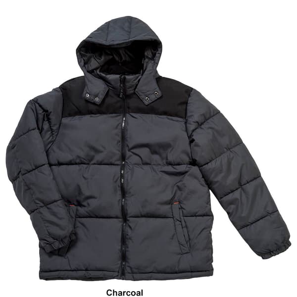 Mens Axcent Color Block Puffer Coat