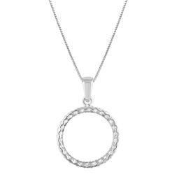 Nova Star® Sterling Silver Lab Grown Diamond Circular Pendant