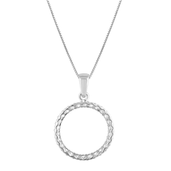 Nova Star&#174; Sterling Silver Lab Grown Diamond Circular Pendant