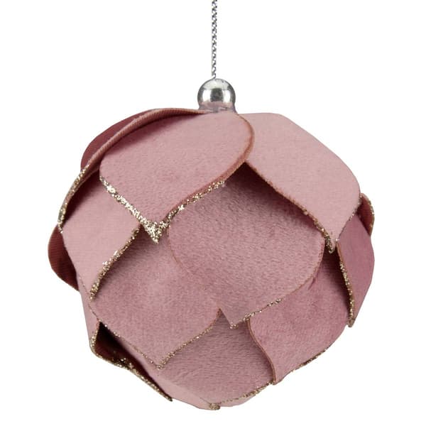 Northlight Seasonal 5in. Pink Flower Petal Christmas Ornament