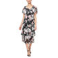 Plus Size SLNY Tea Length Floral Dress - image 1