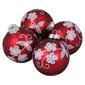 Northlight Seasonal 4pc. Red Glass Snowflake Ornament Set - image 1