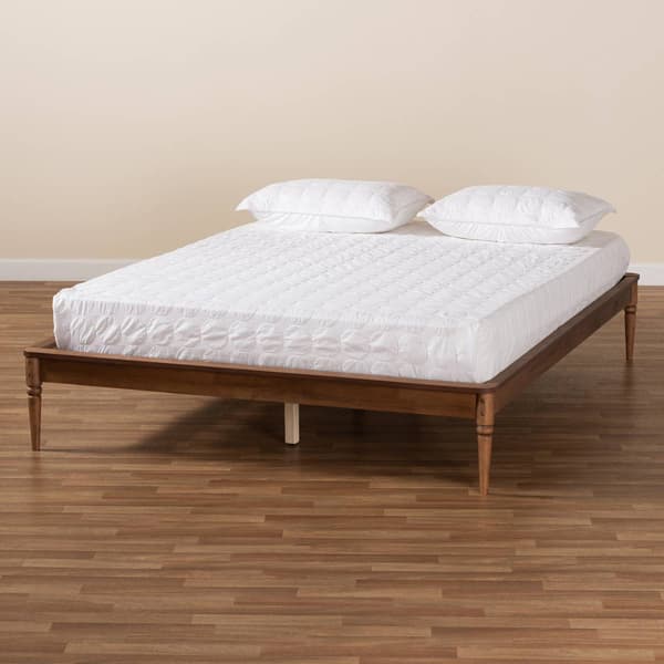 Baxton Studio Tallis Classic Brown Wood Queen Size Bed Frame