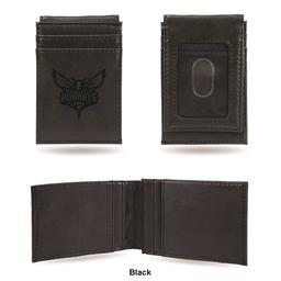 Mens NBA Charlotte Hornets Faux Leather Front Pocket Wallet