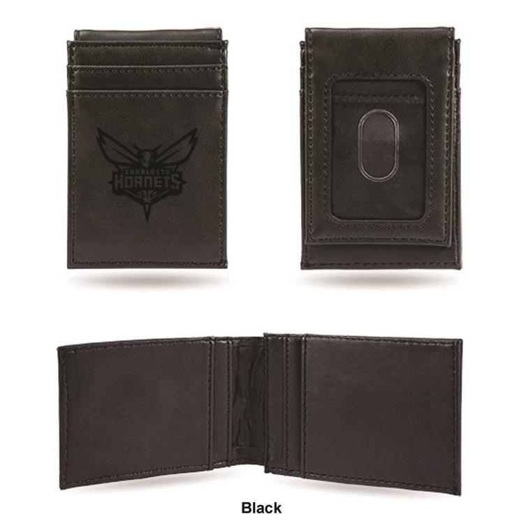 Mens NBA Charlotte Hornets Faux Leather Front Pocket Wallet