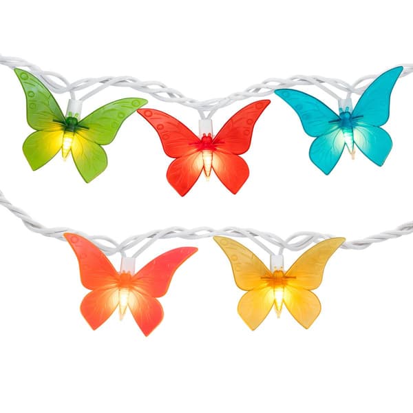 Northlight Seasonal 9ft. Summer Butterflies Patio Light Set - image 