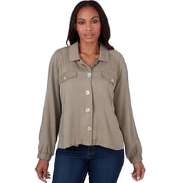 Womens Skye''s The Limit Contemporary Utility Solid Jacket