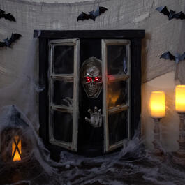 Northlight Seasonal 29in. Animated Opening Window Halloween Décor