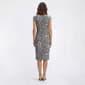 Petite Connected Apparel Floral Side Drape Sheath Dress - image 2