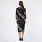 Womens Nina Leopard 3/4 Sleeve Marble Lurex Sweater Dress - image 2