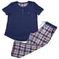 Petite IZOD Short Sleeve Henley Tee & Plaid Capri Pajama Set - image 2