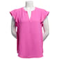 Womens Adrianna Papell Solid Short Flutter Sleeve Airflow Blouse - image 7