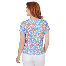 Womens Skye''s The Limit Coral Gables Floral Rolled Cuff Tee
