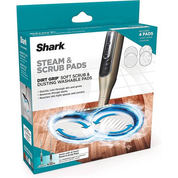 Shark&#40;R&#41; Dirt Grip Soft Scrub & Dusting Washable Pads - XKITP7000D - image 