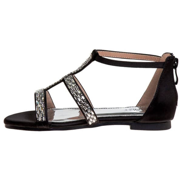 Big Girls Badgley Mischka Flat Rhinestone Dress Sandals