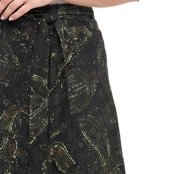 Plus Size NY Collection Tie Waist Faded Paisley Maxi Skirt