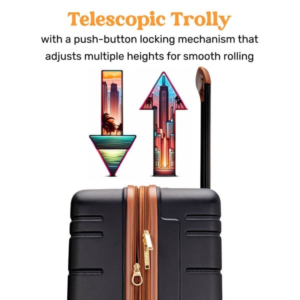 Miami CarryOn Brickell 3pc. Expandable Retro Spinner Luggage Set