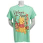 Juniors Hybrid Pooh Sitting Flower Boyfriend Tee - image 1