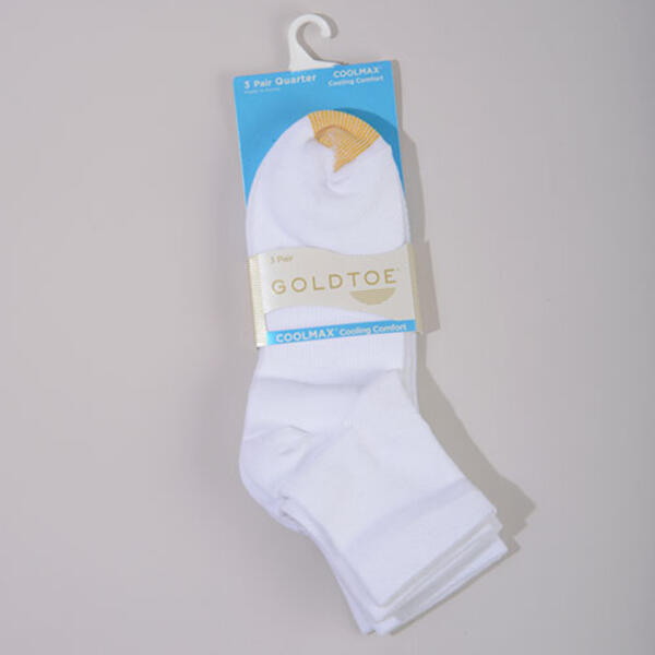 Womens Gold Toe&#40;R&#41; 3pk. Coolmax Quarter Socks - image 