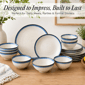 Sango Siterra Santorini 16pc. Blue Round Dinnerware Set - image 6
