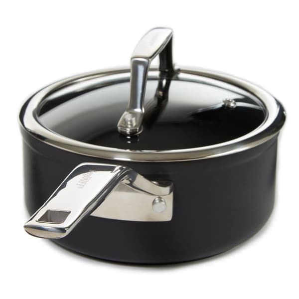 BergHOFF Essentials Hard Anodized 6.25in. Saucepan w/ Glass Lid