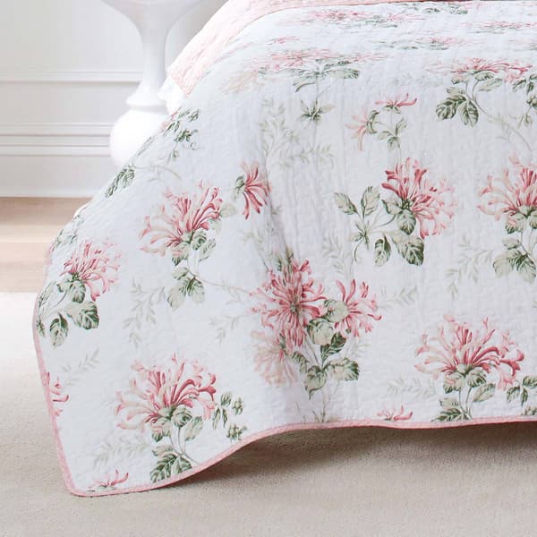 Laura Ashley® Honeysuckle 136 Thread Count Reversible Quilt Set
