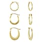 Candela 14kt. Polished Hoop Earrings - Set of 3 - image 1