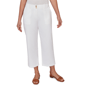 Womens Hearts of Palm Fun in the Sun Solid Cotton Twill Capris - image 1