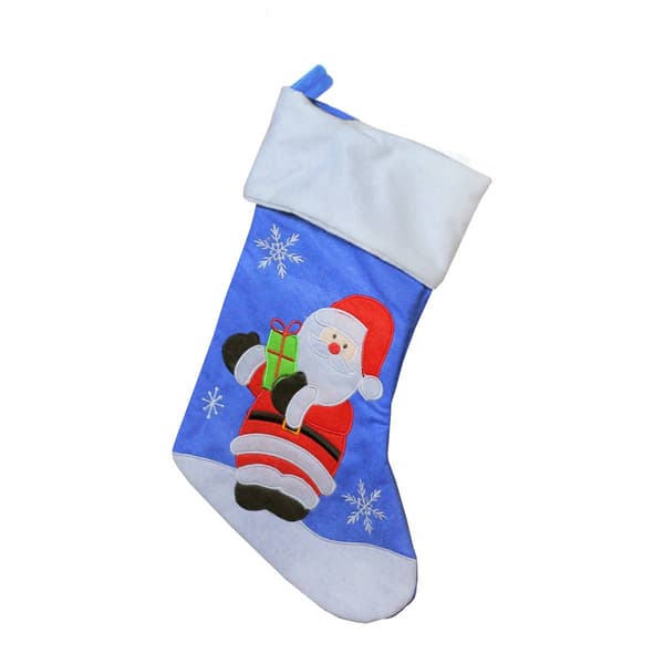 Northlight 15in. Santa Claus with Gift Christmas Stocking - image 