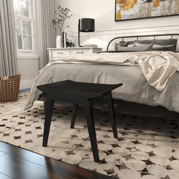 9th & Pike® Traditional Black Wood Stool