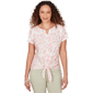 Petites Heart''s of Palm Bloom Service Printed Crinkle T Sleeve T - image 1