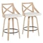 LumiSource Charlotte Farmhouse Swivel Counter Stools - Set of 2 - image 1