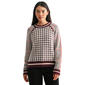 Womens CITY BLUES Long Sleeve Hndstooth Mockneck Raglan Sweater - image 1
