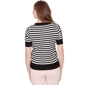 Petite Emaline Enchanted Bloom Short Sleeve Stripe Sweater - image 1