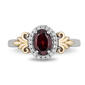 Enchanted by Disney 1/10ct Diamond Garnet Plated Silver Anna Ring - image 1