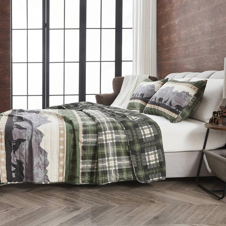 FreshFolds Salt Creek 3pc. Reversible Mountainscape Quilt Set