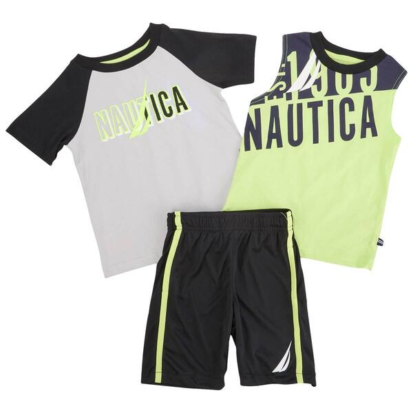 Toddler Boy Nautica 3pc. Tank/Tee Shorts Set - image 
